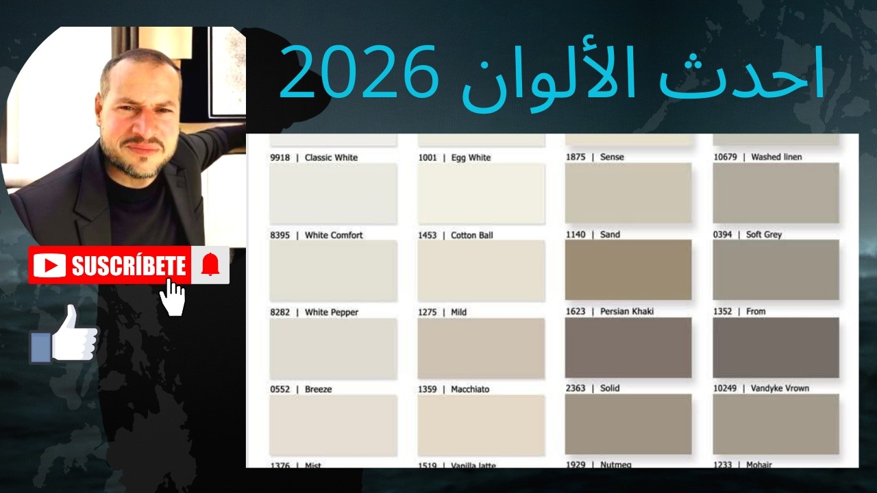 الوان 2026الدهانات للحؤاط الأكثر طلباً وانتشار والموضه 