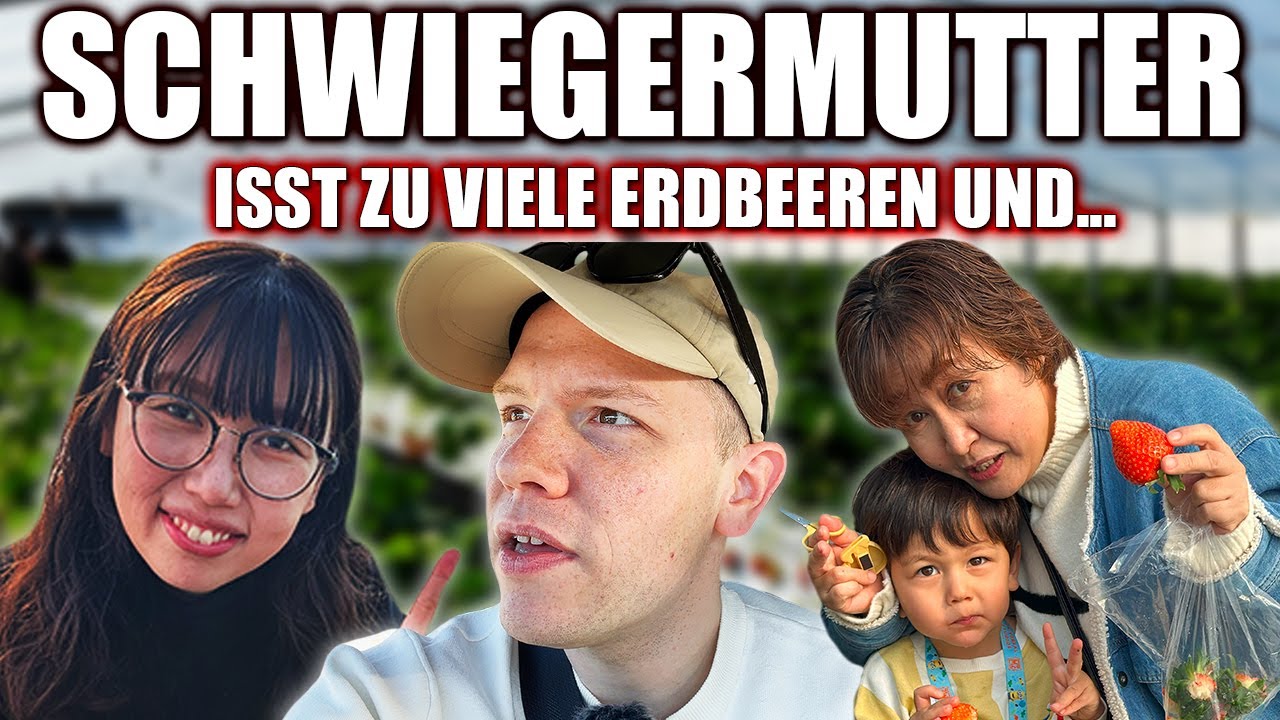 Schwiegermutter hat ZU VIEL Erdbeeren gegessen in Nara - Familien Japan Vlog