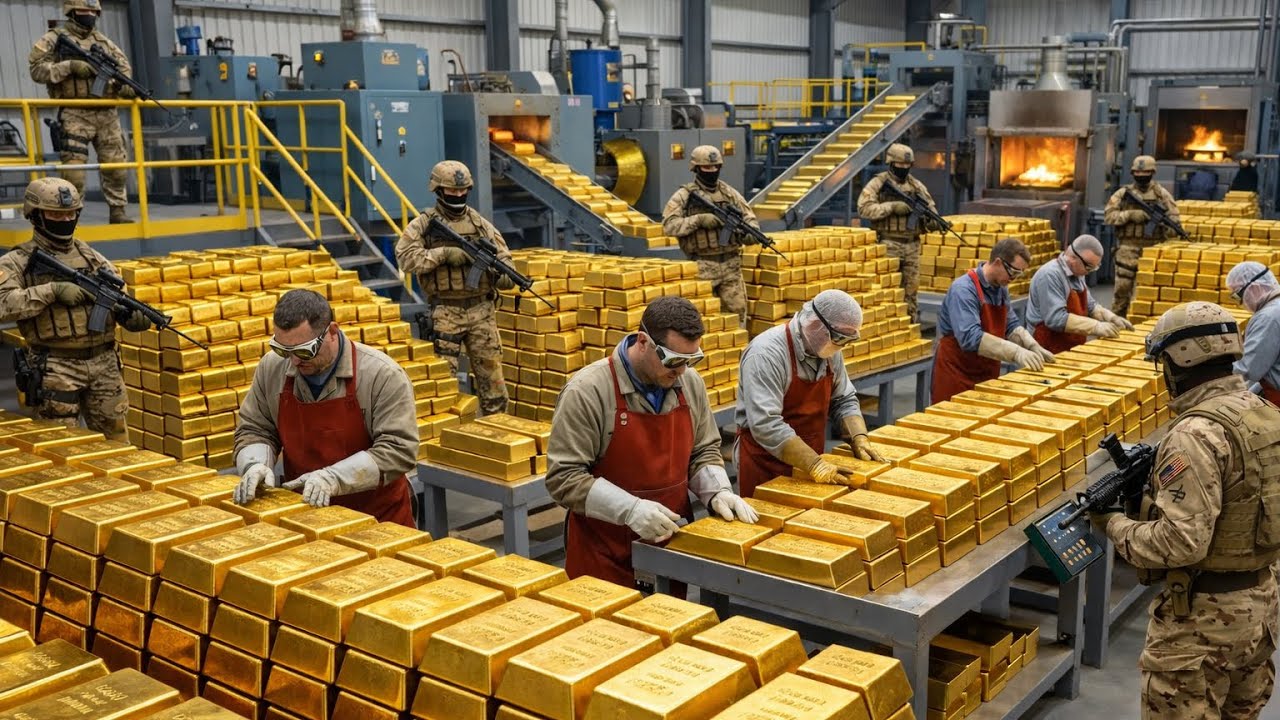 Inside the BIGGEST Gold Refinery Factory | How Gold Reaches 99.99% Purity (Full Process)