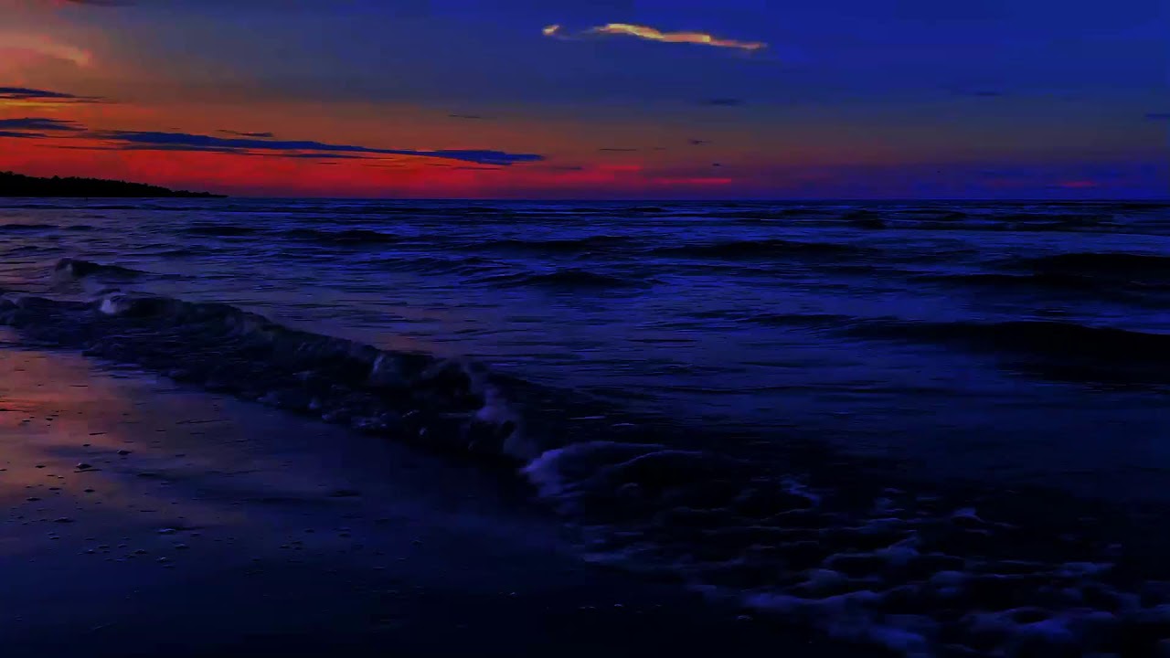 Ocean White Noise for Deep Sleep with Gentle Waves and Dark Beach Atmosphere