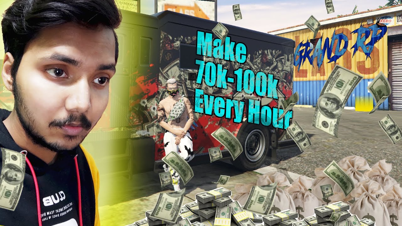 GTA V grand rp | Best job to make money very fast 🤑🤑 | HINDI