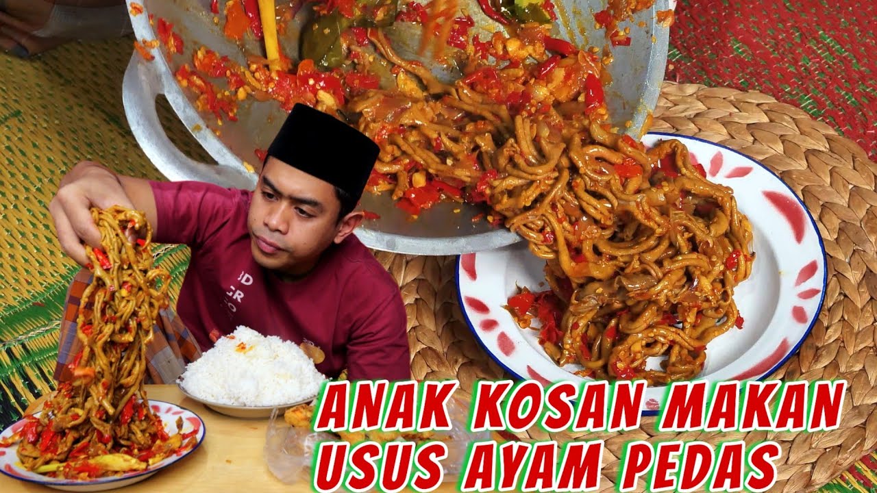 RELA CUMA MAKAN USUS AYAM PEDAS DEMI BERHEMAT!!