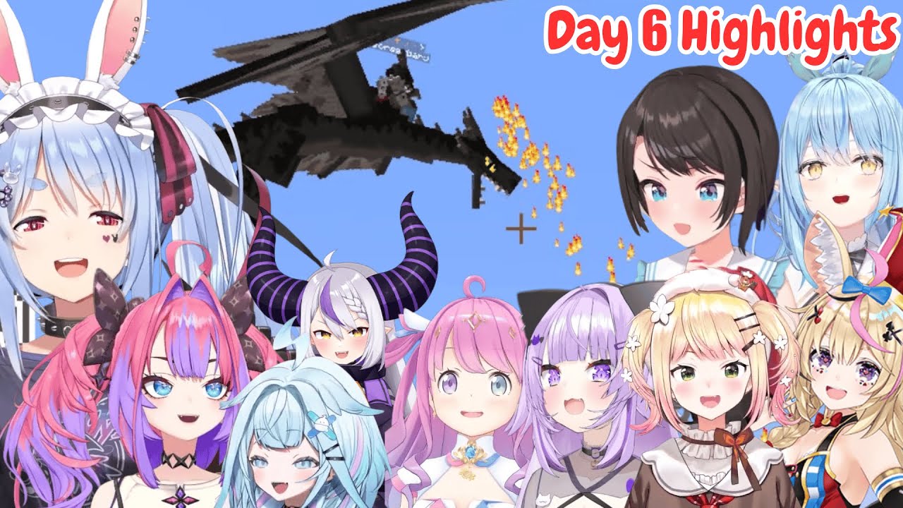 Holo Dragon Minecraft Day 6 Highlights - How to Ride a Dragon