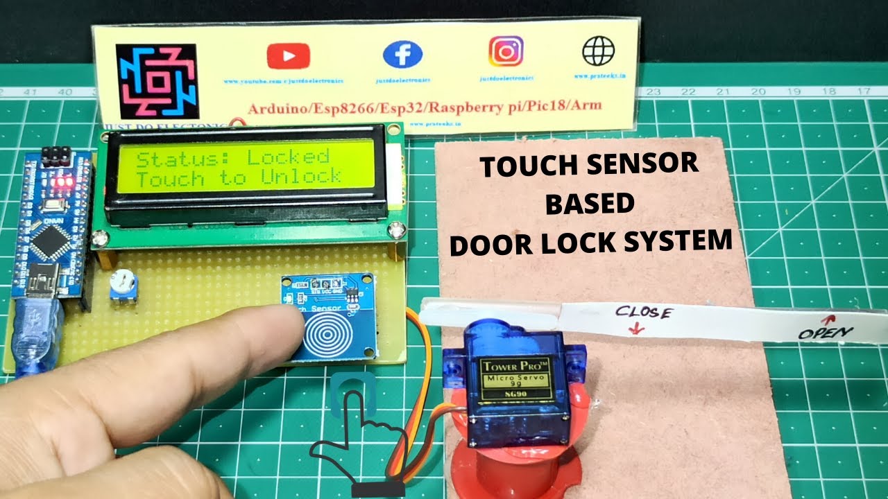 Touch Sensor Door Lock & Unlock System | Arduino project