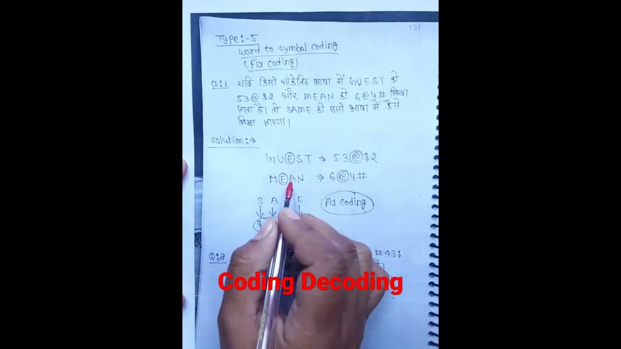 Coding Decoding Reasoning Tricks in Hindi|Reasoning Coding Decoding Tricks 