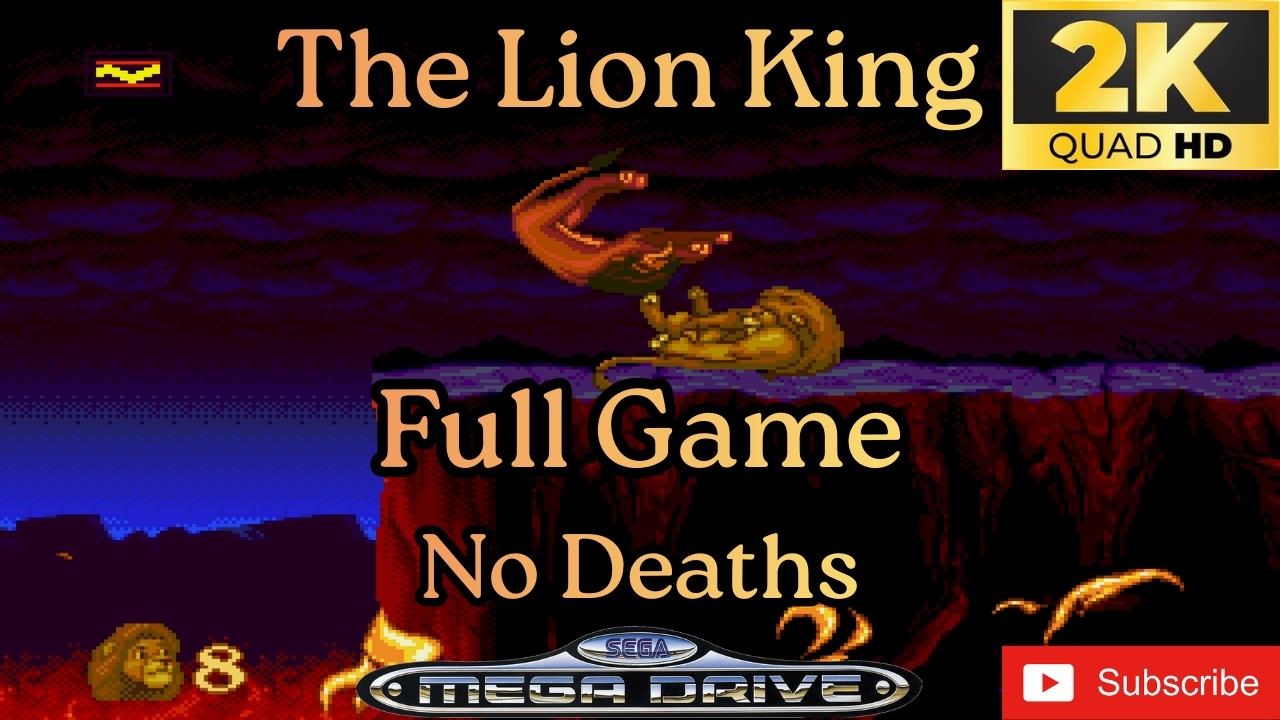 The Lion King Full Game Longplay Complete No Deaths Sega Genesis (UHD) 60 FPS