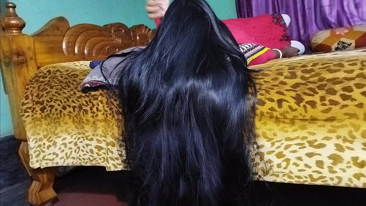 Black And Sinning Long Hair Play For Girl | 4Ft Hair Play For Slipped Time |