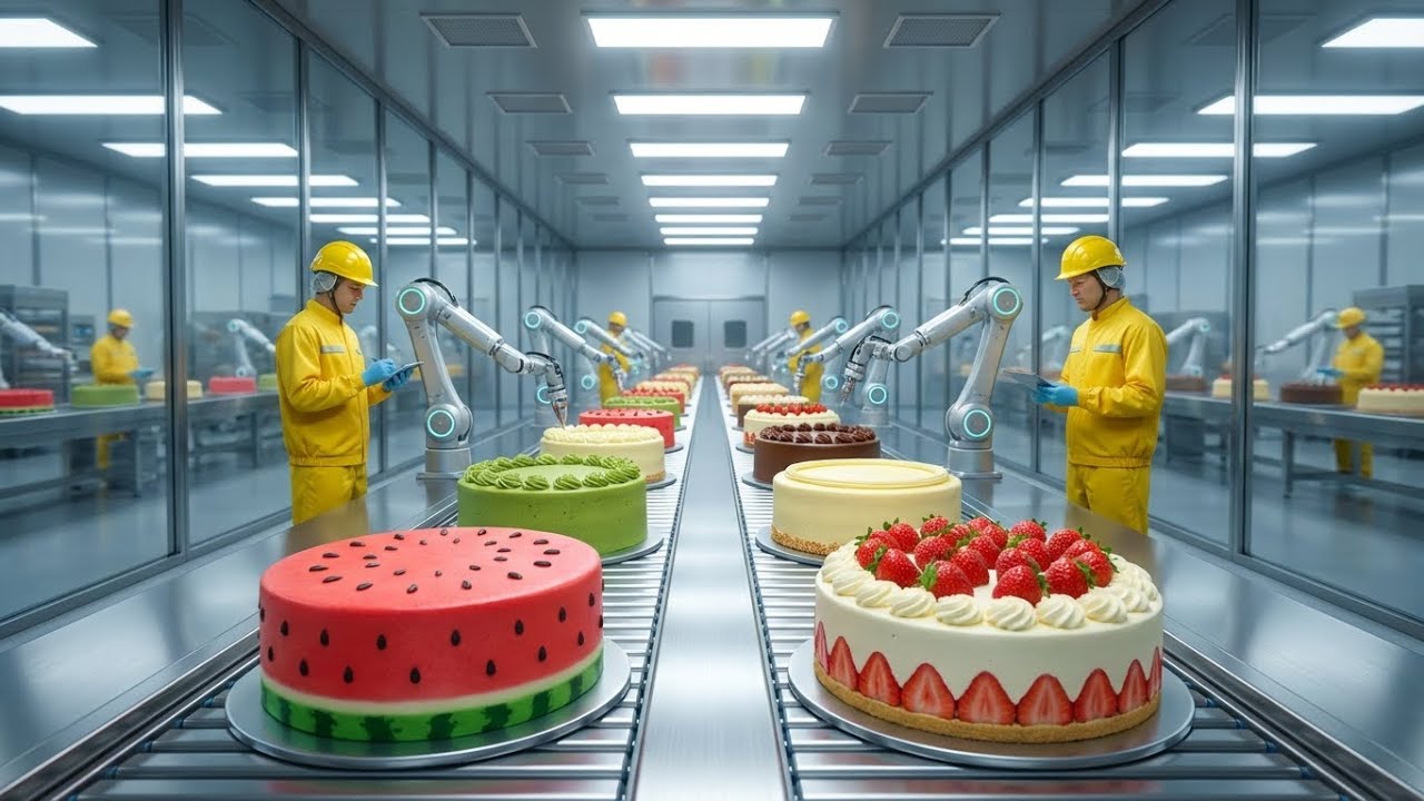 Inside a Modern Cake Factory From Fresh Ingredient