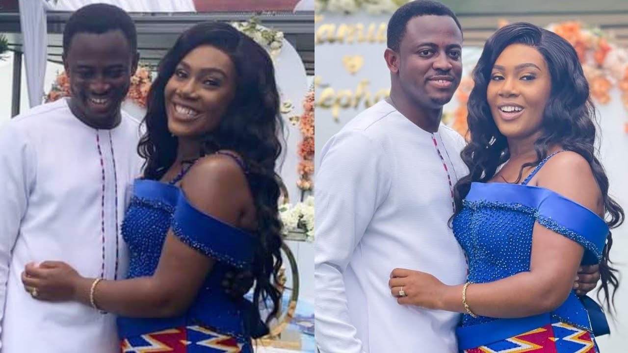 Moments Aps. Eric Nyamekye's son Samuel A. Nyamekye & wife Stephanie exchanged vows & kissed 💋