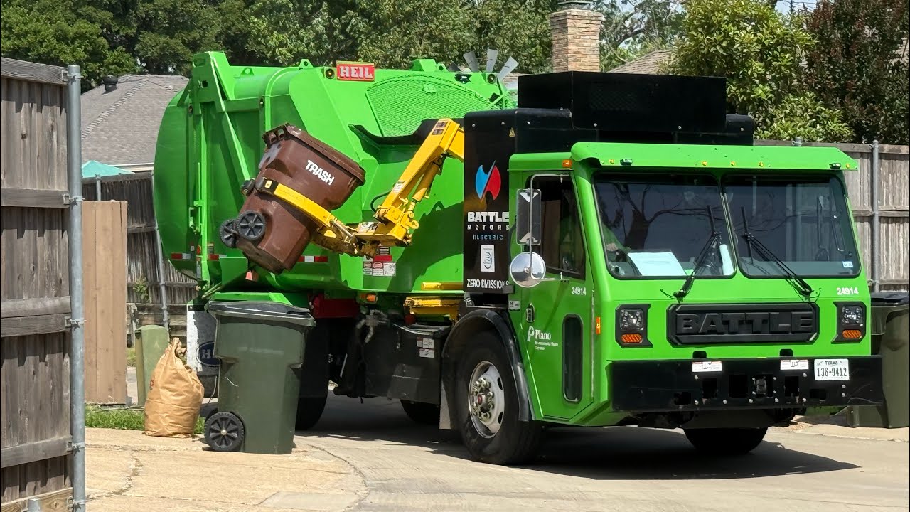 City of Plano: Fully Electric Battle Motors Mini Heil Rapid Rail Garbage Truck