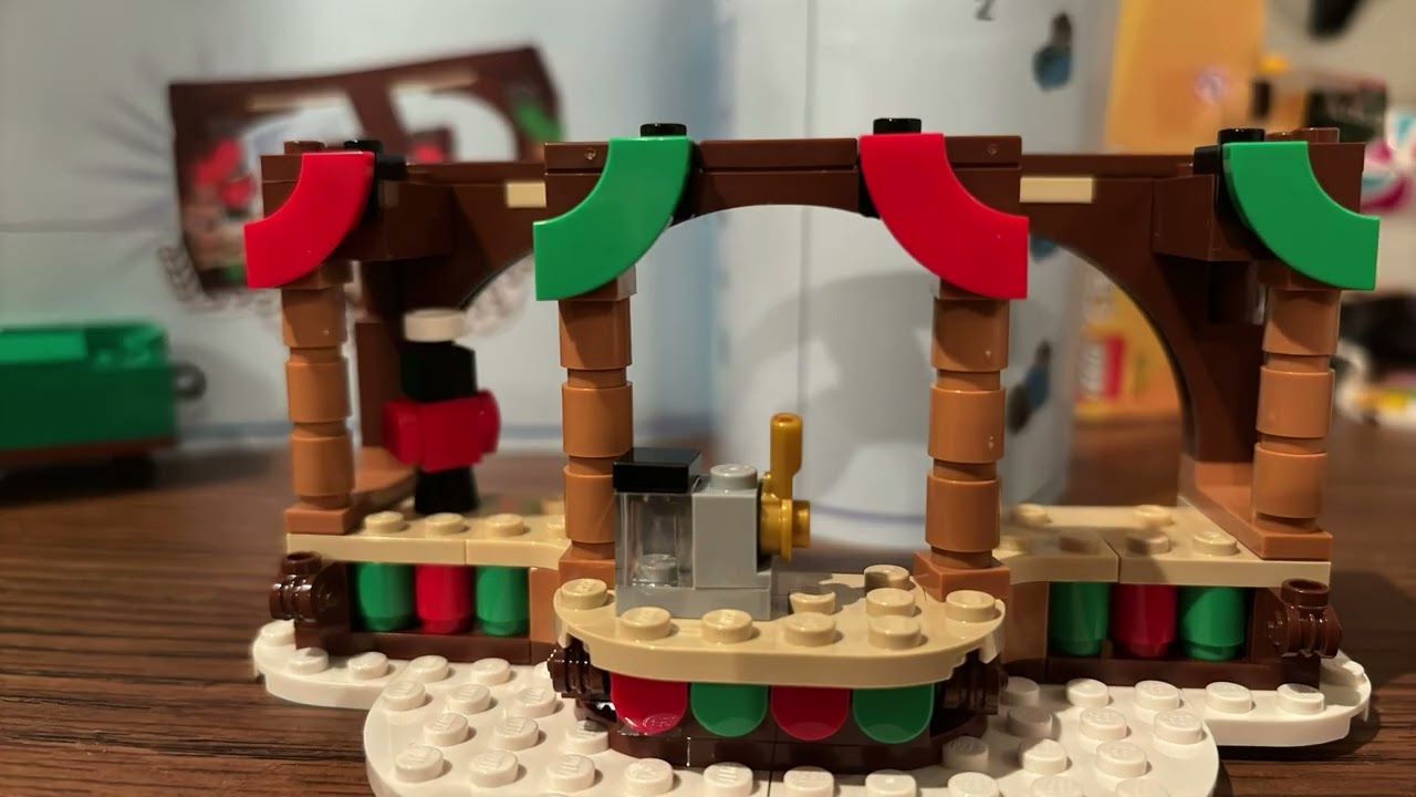 Lego set being built in stop motion form 
