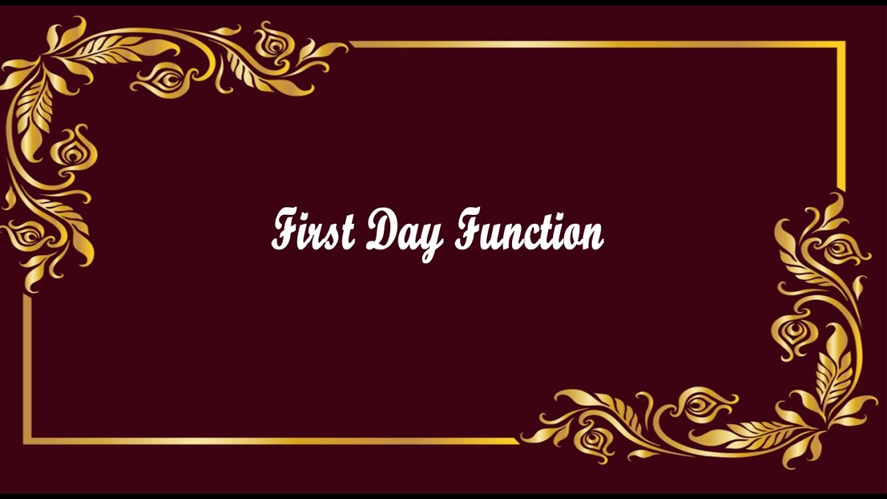 First Day Function's