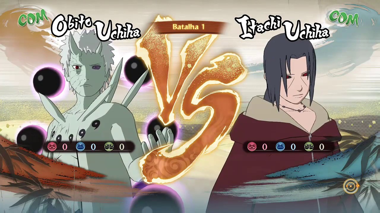 Naruto Storm 4 Dublado PT-BR Obito vs Itachi (COM vs COM)