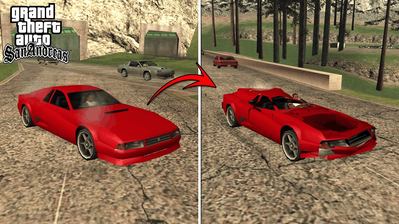 Realistic Car Crash Testing on Mount Chilliad Ep.1 | GTA San Andreas