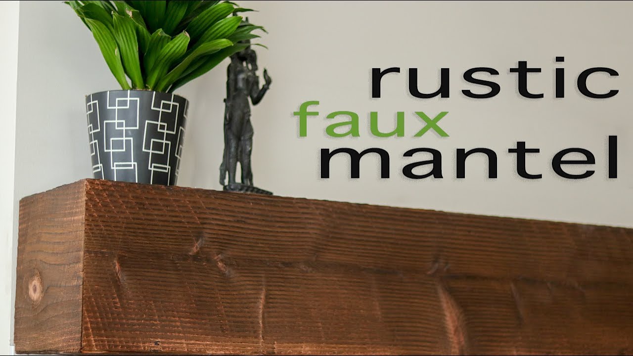 DIY Rustic Faux Mantle // Shou Sugi Ban Beam Mantel
