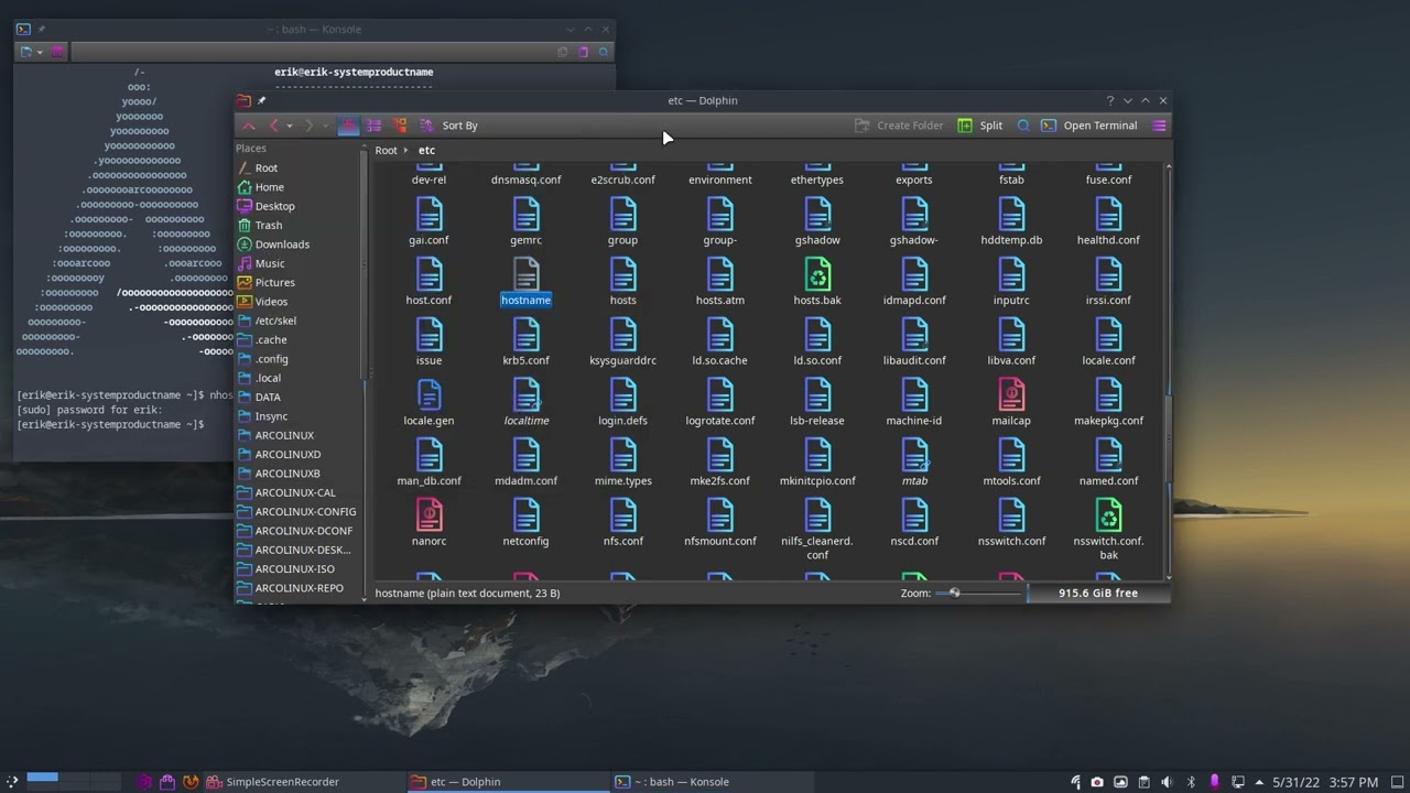 ArcoLinux : 2867 ATT - Setting up Samba with the ArchLinux Tweak Tool - usershares - Plasma - 2/2