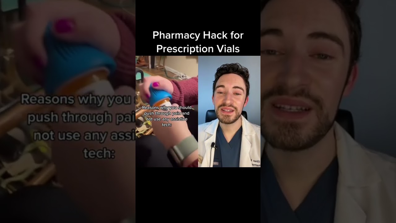 HACK TO OPENING PRESCRIPTION BOTTLES #medicine #disabilityawareness #medication #pharmacist #shorts