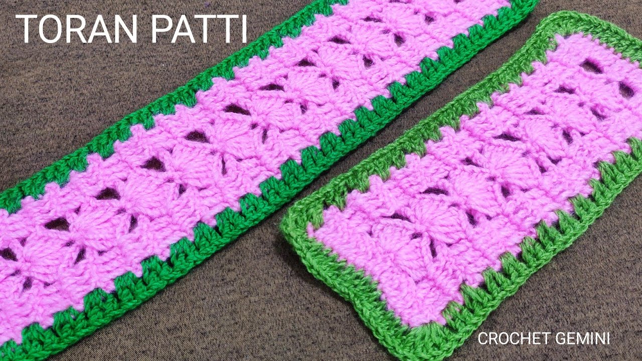 🌸🌸Crochet : Toran Patti Pattern  for Toran | Toran Patti | Toran Border Designs 2023 🍀🍀