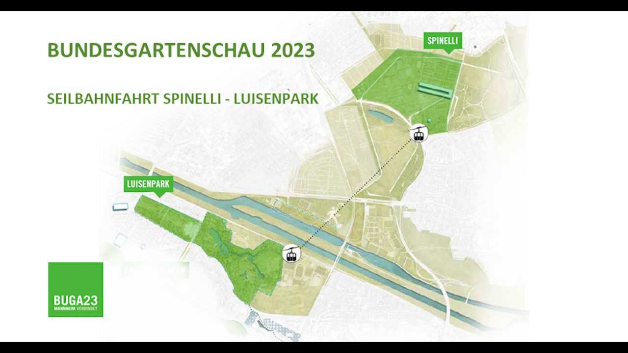 Bundesgartenschau 2023 Mannheim - Seilbahnfahrt