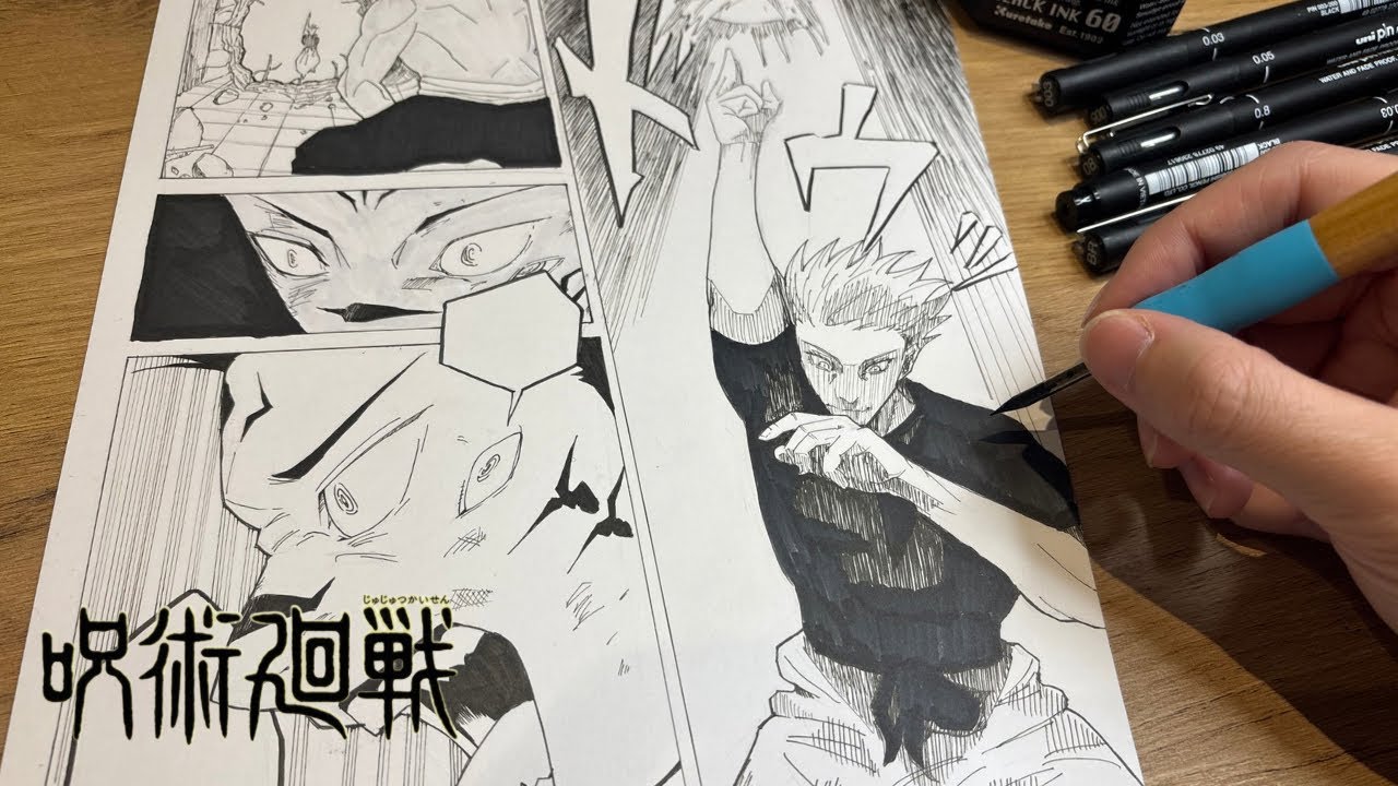 How to Draw Gojo vs Sukuna | Drawing Manga Page I JUJUTSU KAISEN I Speed Drawing
