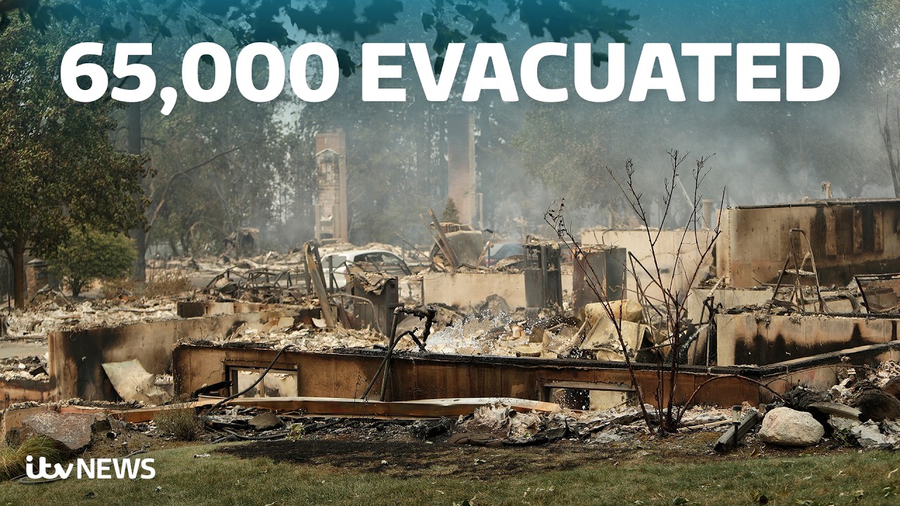 Footage captures devastating US wildfire tearing through northwest