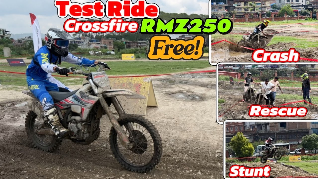 CROSSFIRE RMZ TEST RIDE ON DIRT TRACK || Crossfire RMZ, Full Dirt Bike || Ashok Pahari