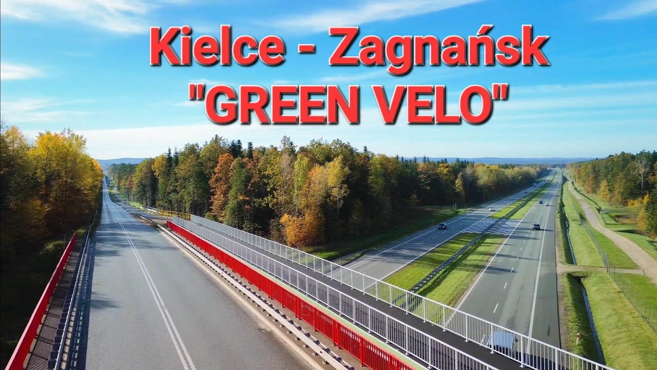 Kielce z drona DJI Mini 3 - Zagnańsk Szlak rowerowy 