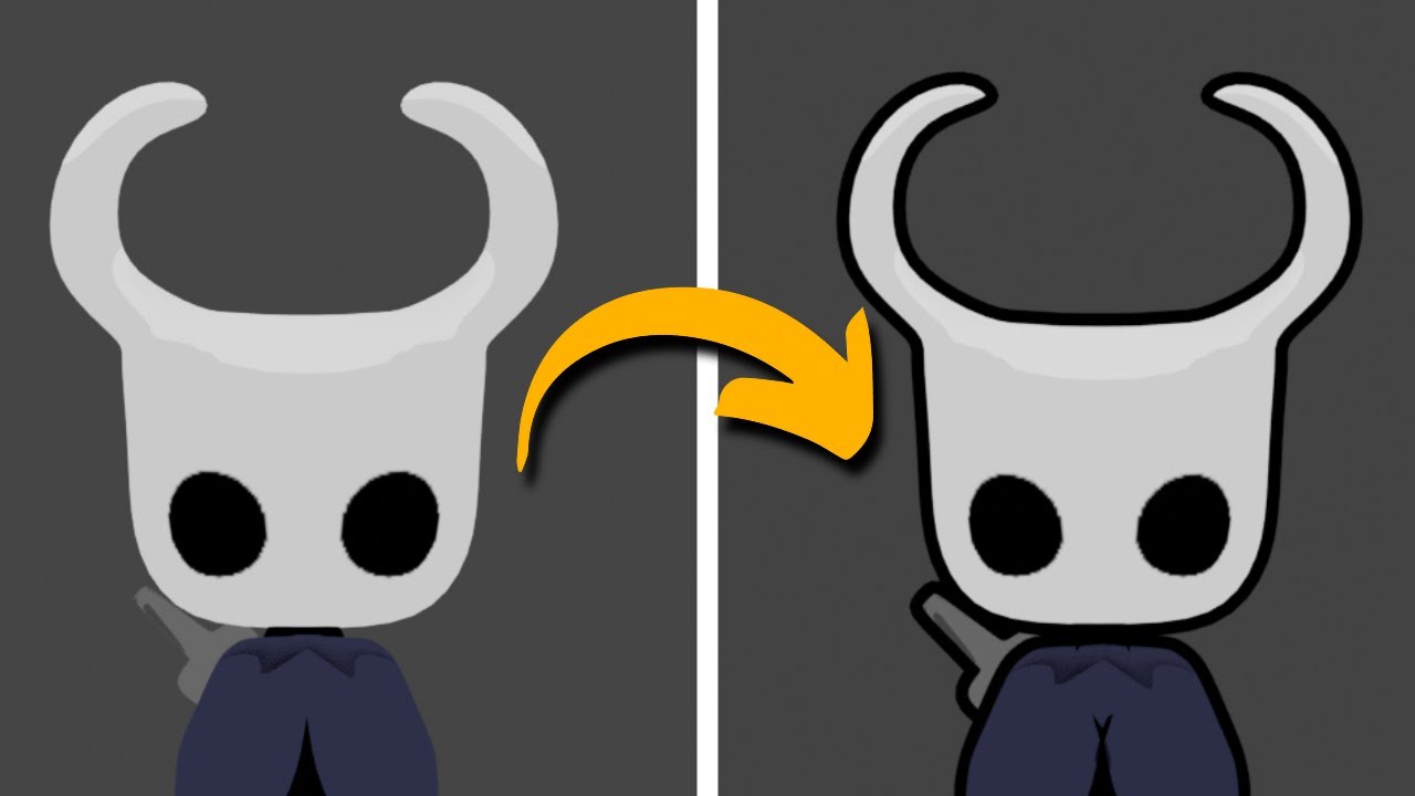 How To Add An Outline Line To A Hollow Knight 3D Character