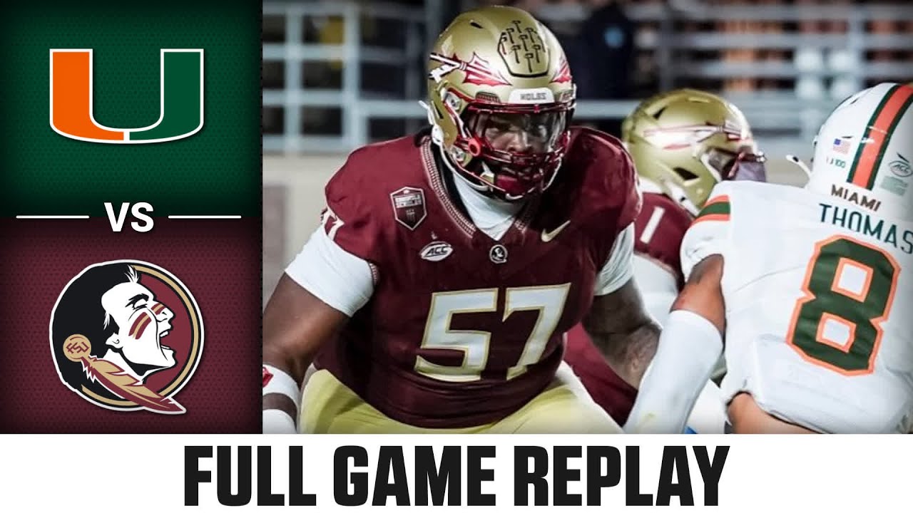 Miami vs Florida State Full Game Replay | 2025 ACC Football