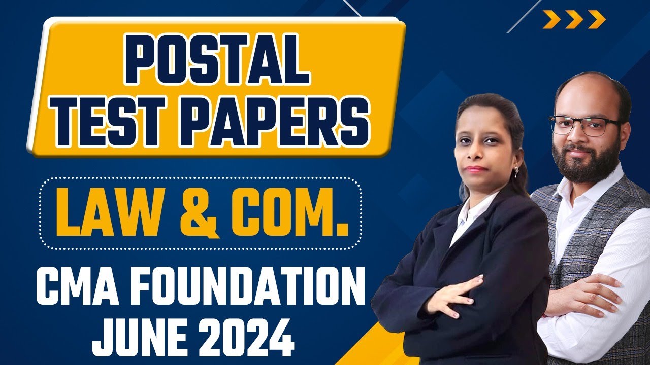 CMA Foundation Postal Test Papers June 24 | Law & Communication Complete Solution PTP | ICMAI PTP