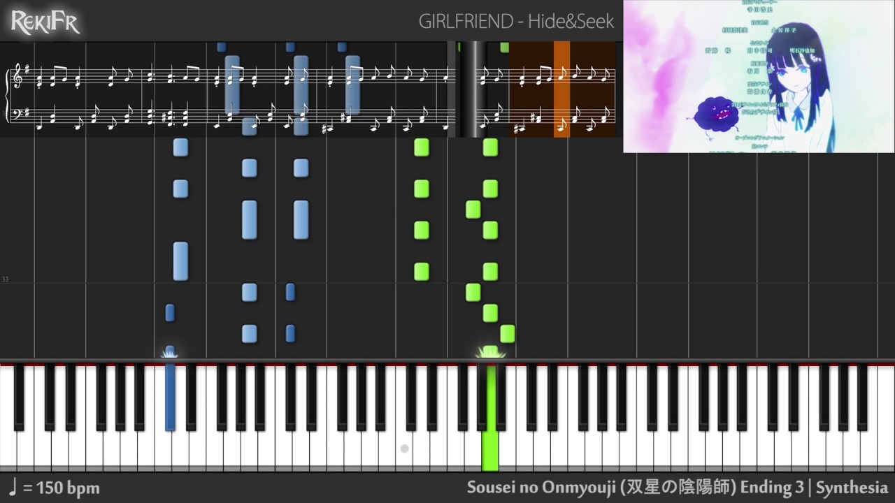 【TV】Sousei no Onmyouji Ending 3 - Hide&Seek (Piano)