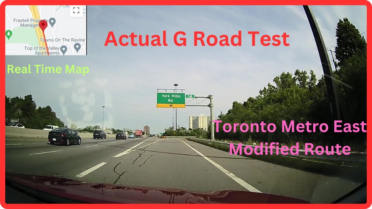 Actual G Road Test Pass - Toronto Metro East (Victoria Park/Lawrence) Modified Route(Real Time Map)