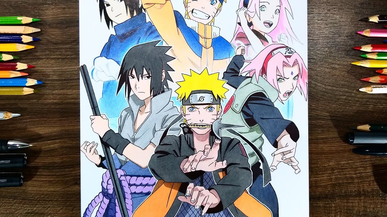 Speed Drawing - Naruto| Sasuke| Sakura