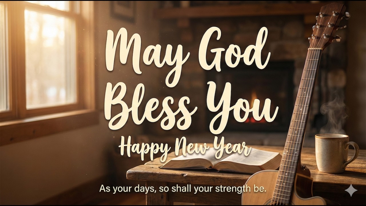 May God Bless You - Happy New Year  As Your Days, So Shall Your Strength Be Acoustic Folk