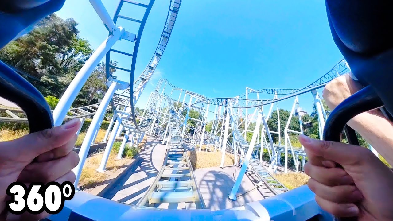 Typhoon (Bobbejaanland) - VR ONRIDE - 360° roller coaster with 95° drop POV