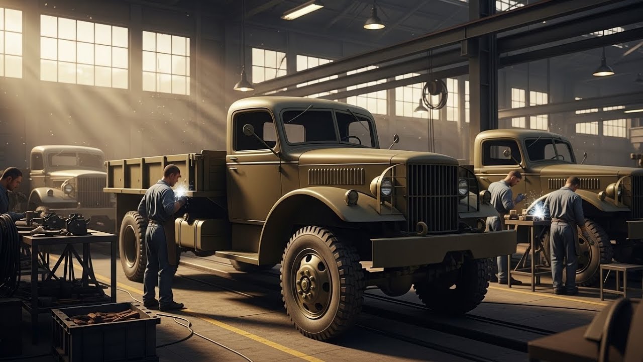 Inside the WWII Military Truck Factories – How Logistics Won the War