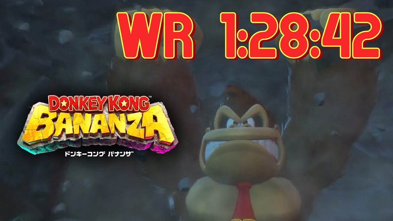 【ドンキーコング バナンザ】RTA Any% 1時間28分42秒 【旧世界記録】【FWR】