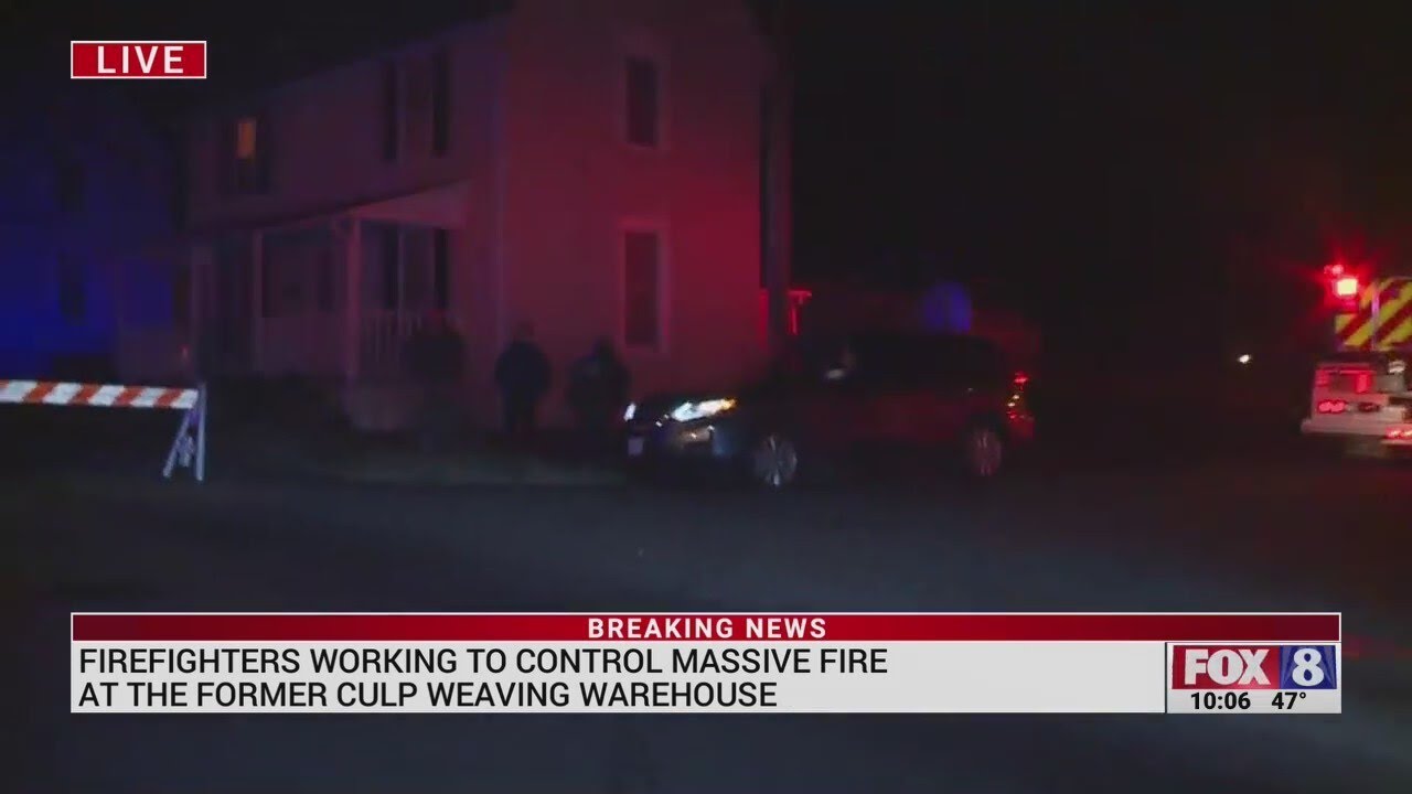 FOX8 Reporter Elijah Skipper on scene of Graham warehouse fire