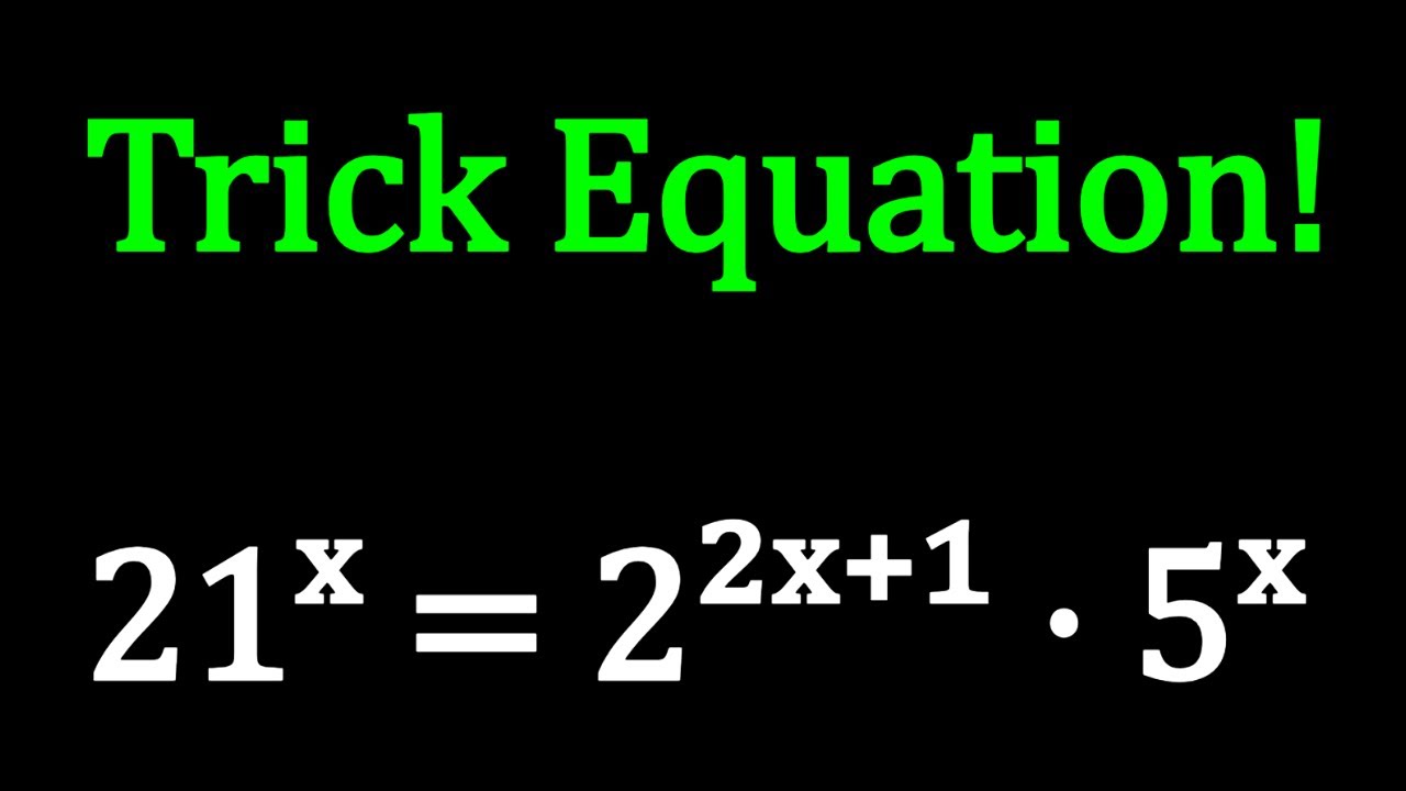 This Simple Equation Has a Twist