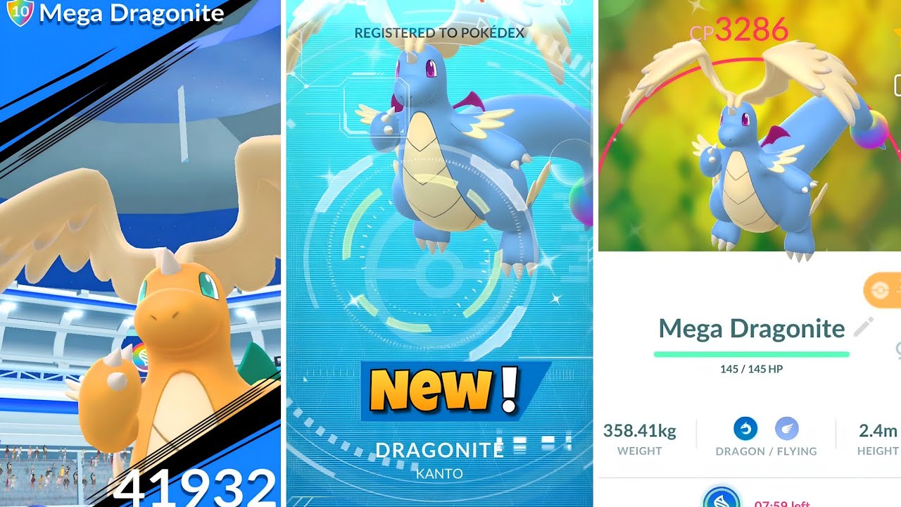 💯First Ever ✨️ *Shiny Mega Dragonite* in pokemon go.