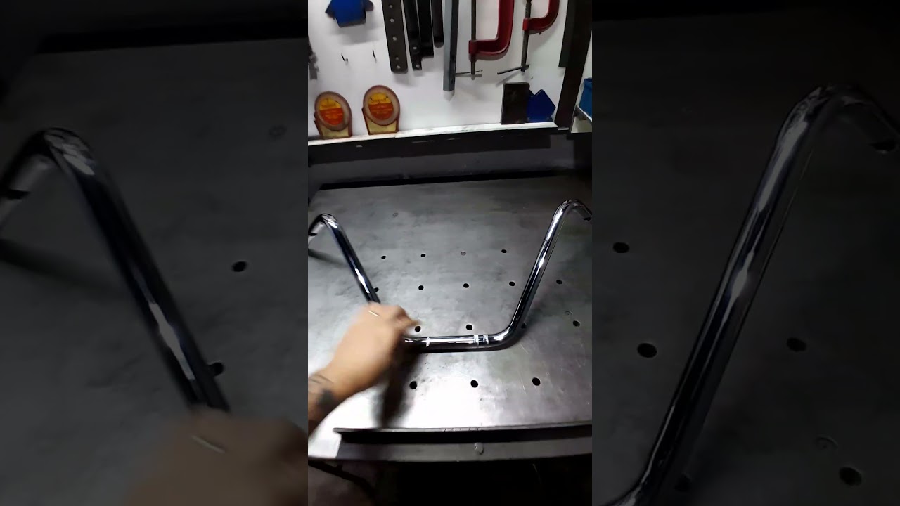 Guidão Ape Hanger 7/8" Old School Cromado com Passagem de Cabos | LSL Garage Custom 🔥🏍️