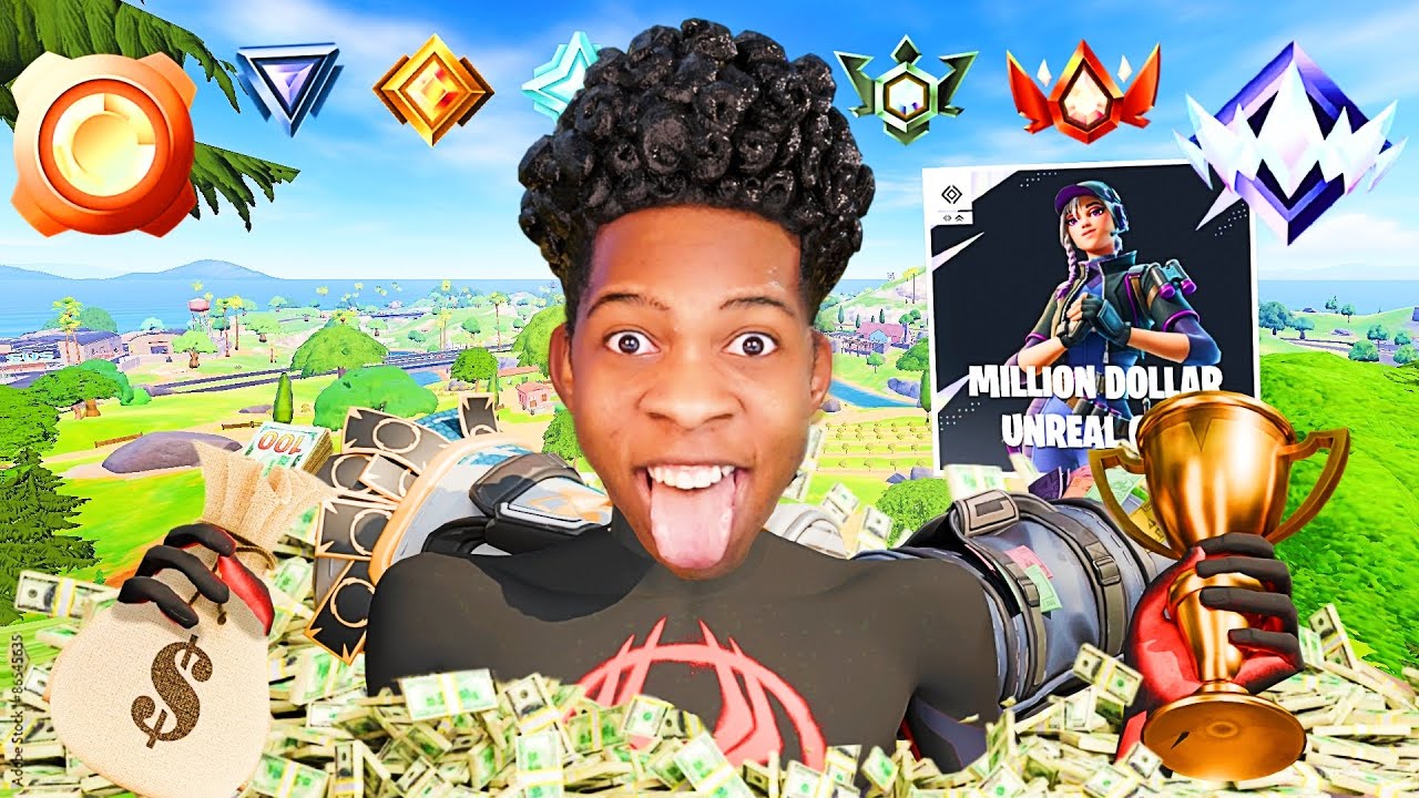 Completing Fortnite's MILLION DOLLAR Bronze to Unreal Speedrun!