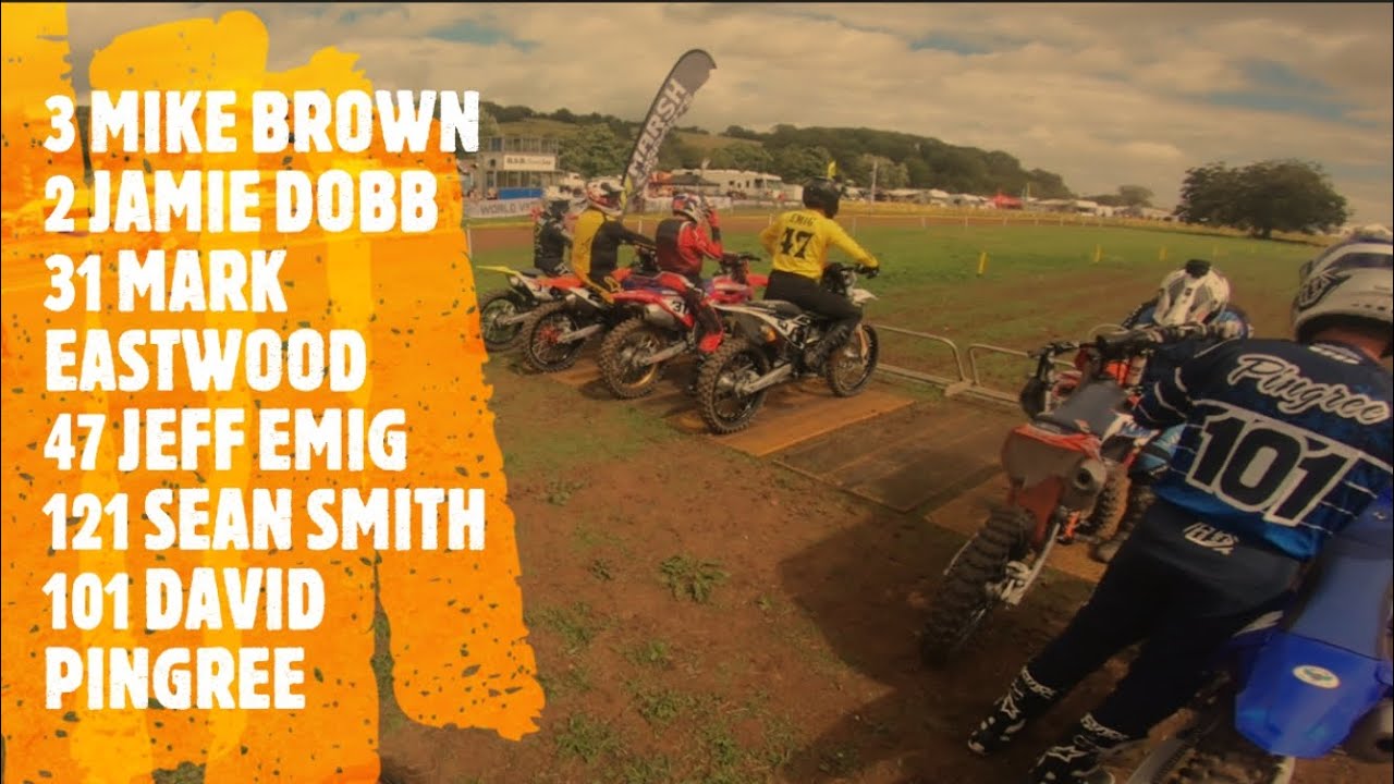 World Vets Motocross 2023 Farleigh Castle. 3 Mike Brown, 47 Jeff Emig, 101 David Pingree. Over50's A