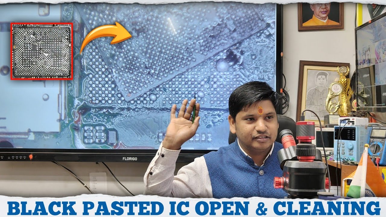 Black Paste Ic Open & Cleaning Safely | Black Pasted Cpu Cleaning 