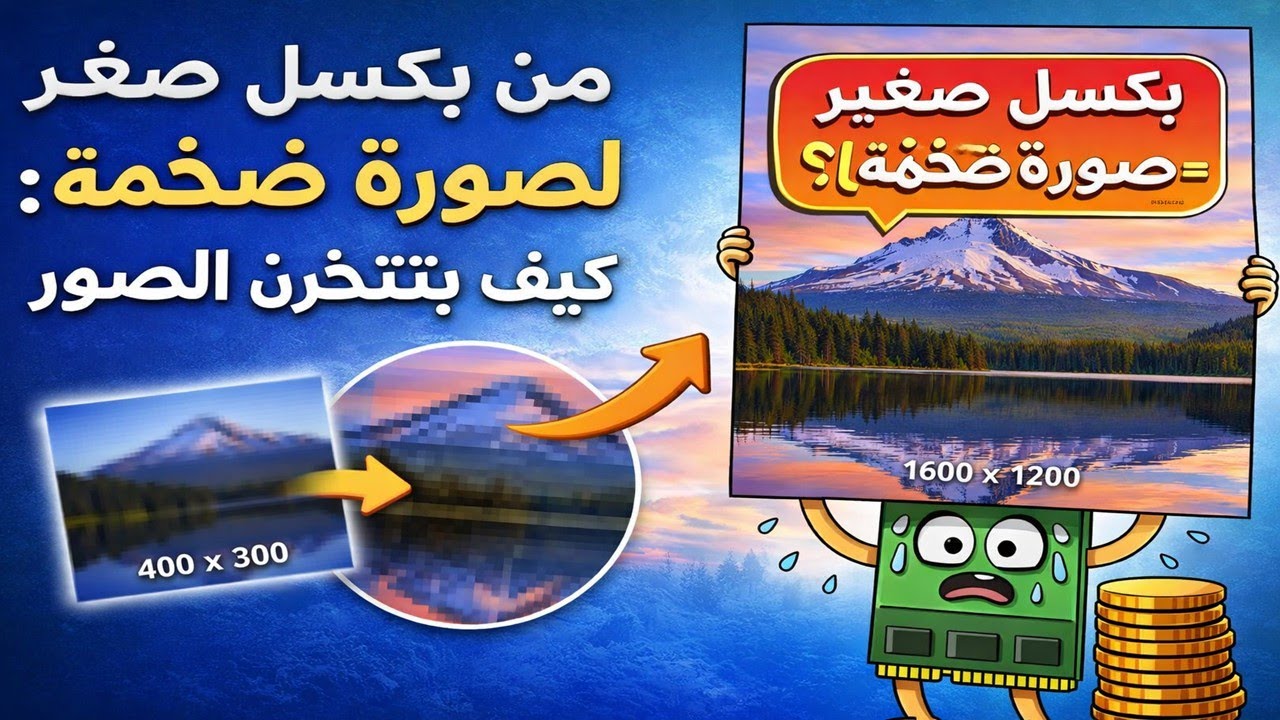 بكسل صغير = صورة ضخمة؟! سر تخزين الصور النقطية