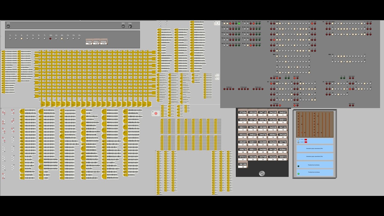 Symulator centrali Pentaconta PC 1000 C - całość