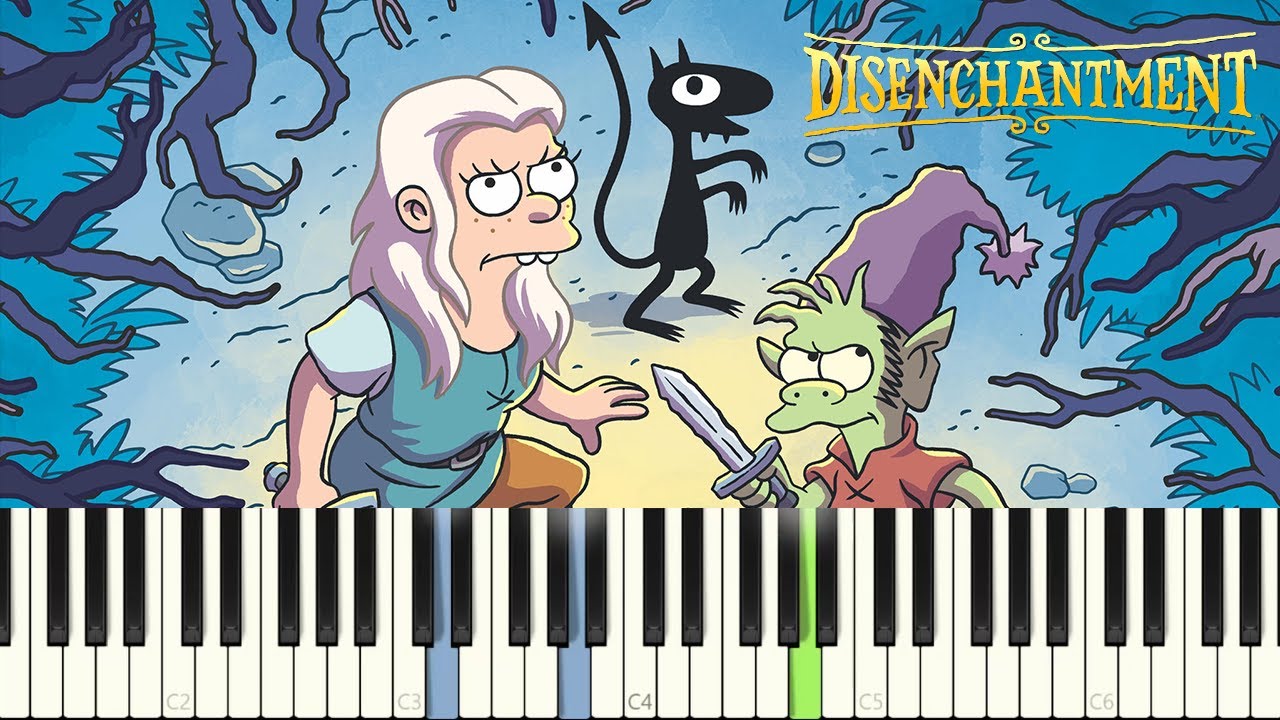 Disenchantment - Main Theme  || Piano Tutorial - SHEET & MIDI