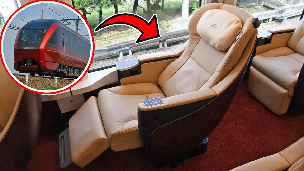 Riding Japan's Limited Express Bullet Train with Aircraft-like Interiors and Premium Seats