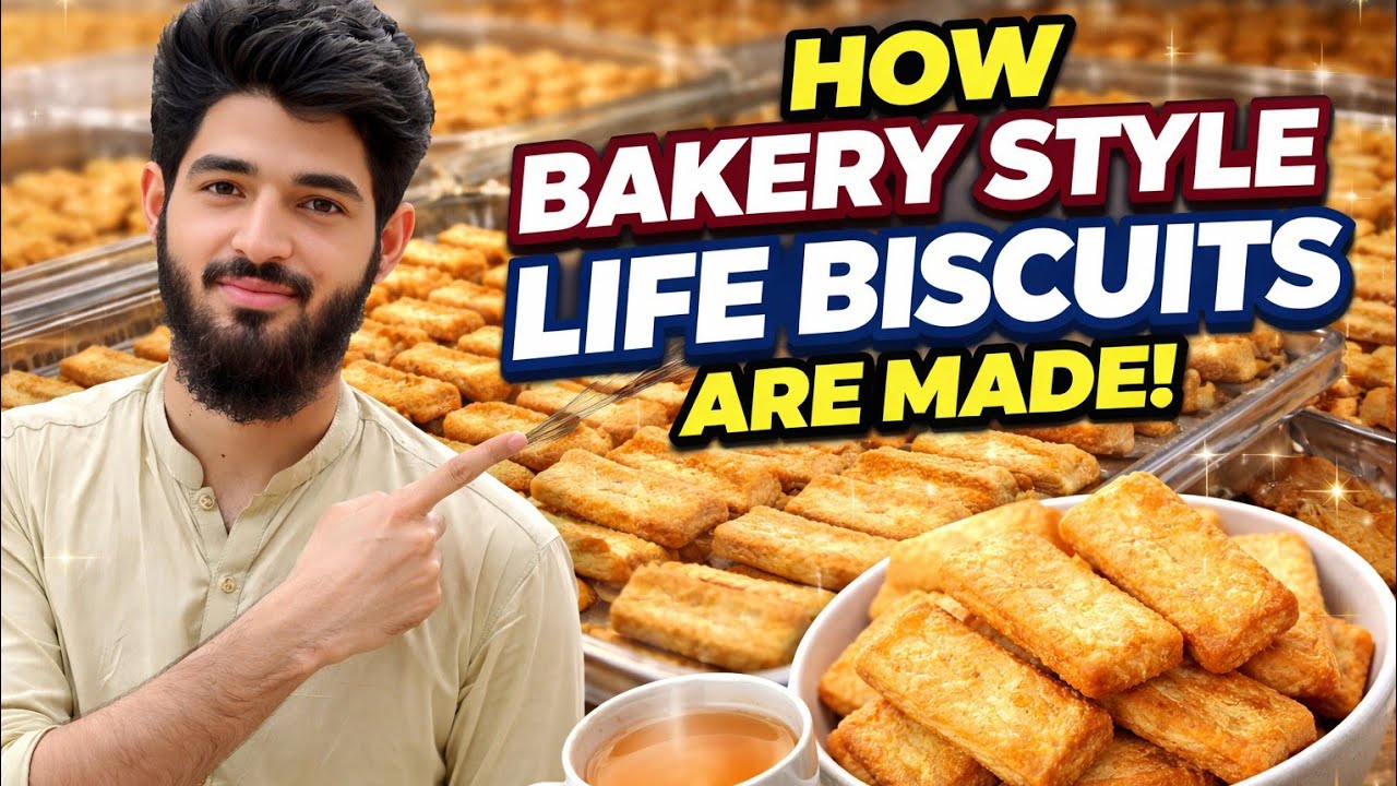 How Bakery Style Life Biscuits Are Made | Crispy & Crunchy Tea Biscuits Recipe
