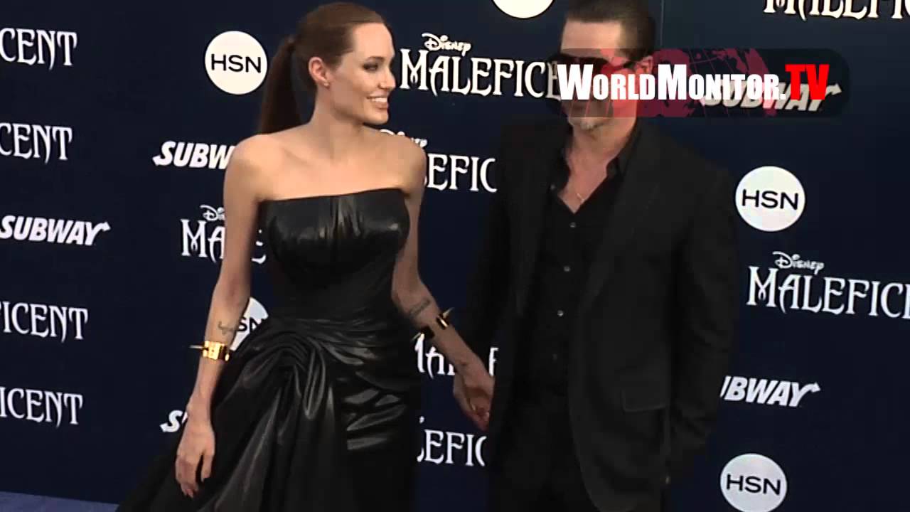 Angelina Jolie and Brad Pitt arrive at Disney's Maleficent World premiere